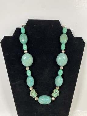 Turquoise Chunky Beaded Necklace